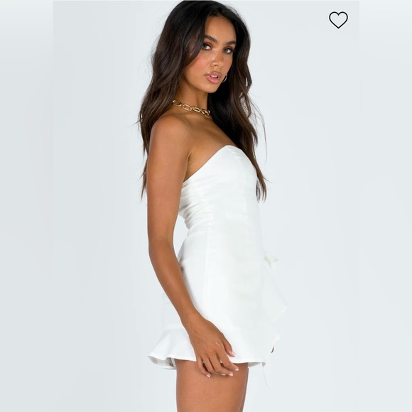 PRINCESS POLLY BOOK OF LOVE MINI DRESS WHITE / Size US 2 - Picture 3 of 4